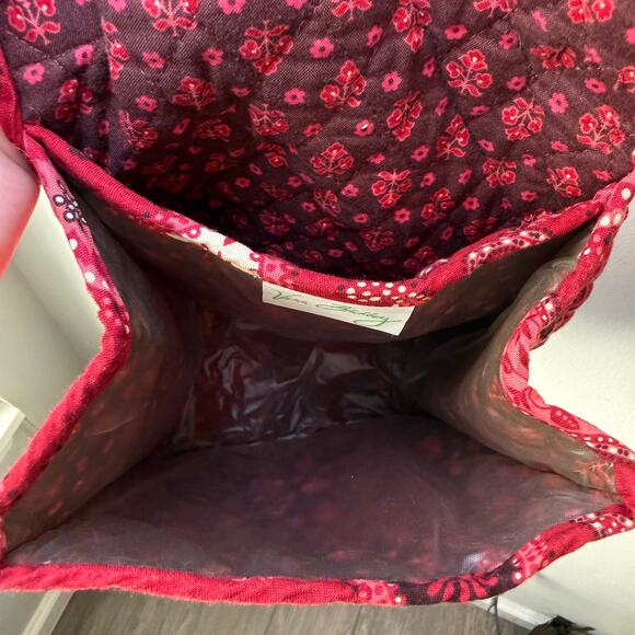 Vera Bradley Mesa Red Paisley Print Lunch Bag Cooler Retired Print - Picture 5 of 6